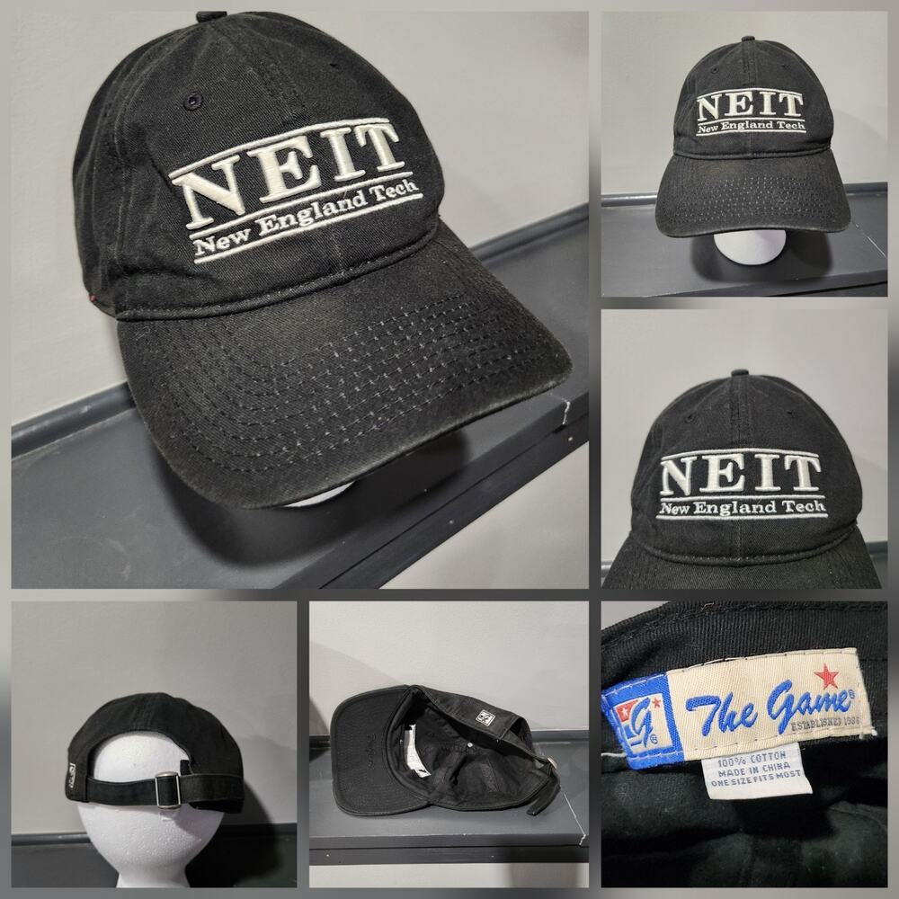 VTG NEIT Split Bar New England Tech Institute Of Technology Snapback Hat Cap